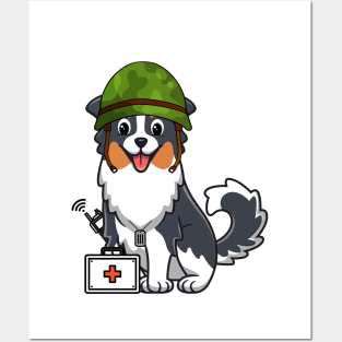 First aid military collie dog Posters and Art